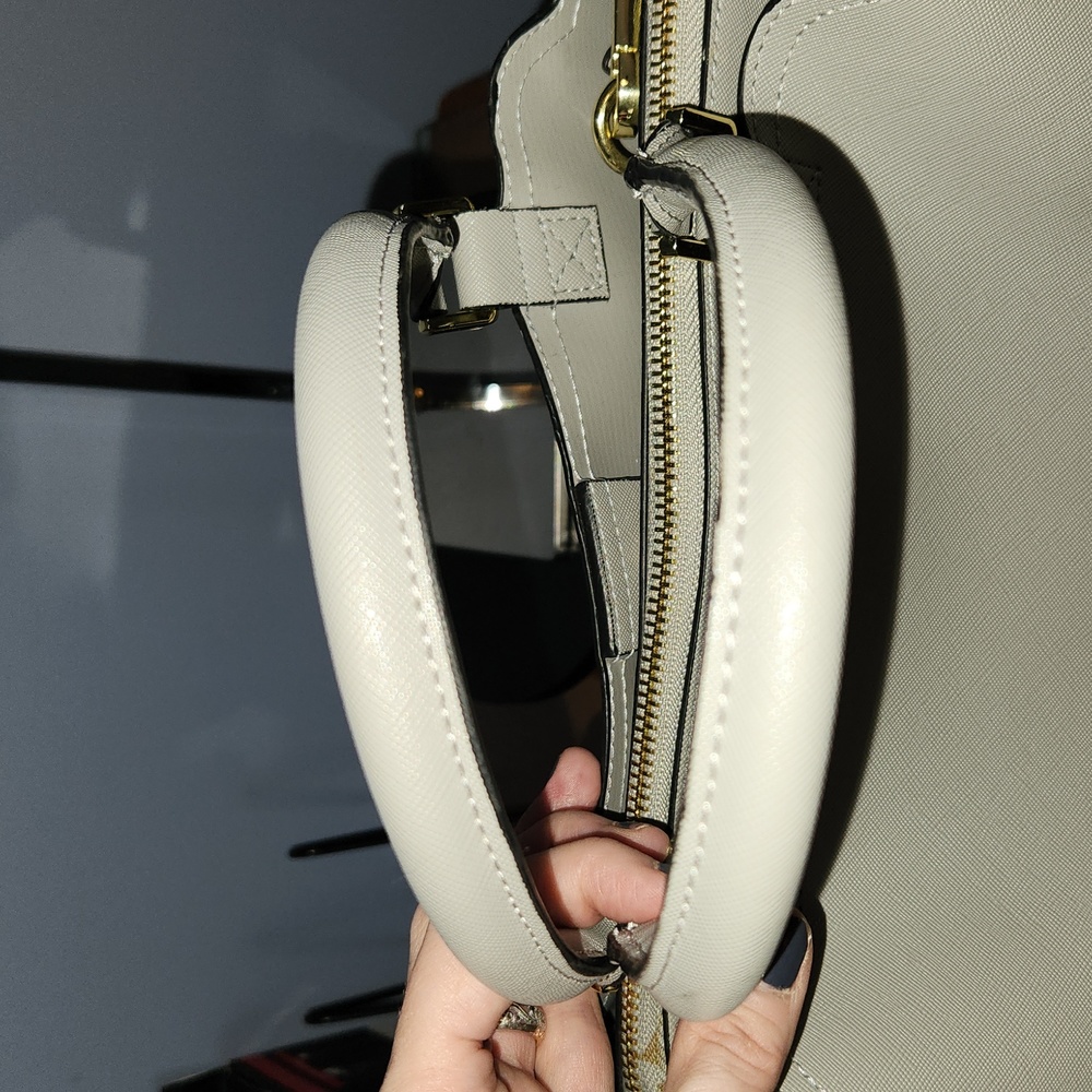 Steve Madden gray all leather carry or crossbody bag EUC - Picture 4 of 12